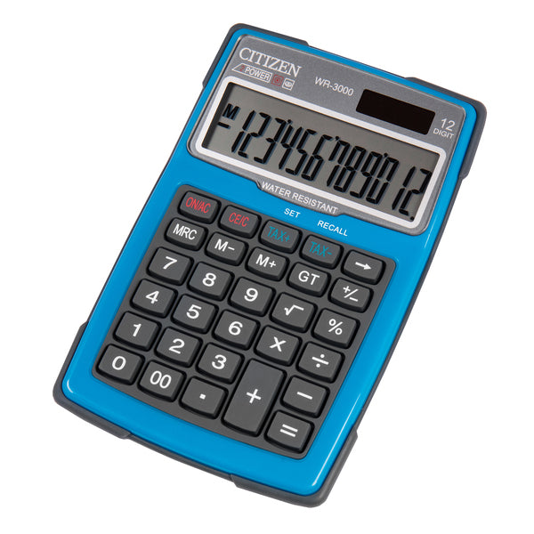 Citizen CI-WR-3000-BL Calculator WR-3000-BL Outdoor Desktop BusinessLine Blue