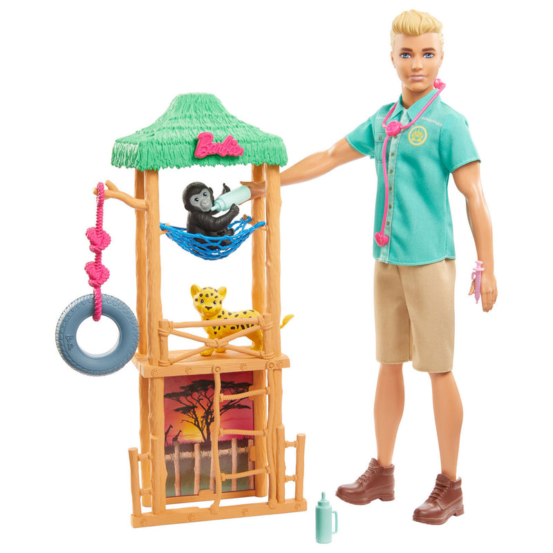 Barbie Ken Dierenarts Wilde Dieren Speelset