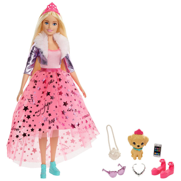 Barbie Princess Adventure Prinses Barbie + Huisdier en Accessoires