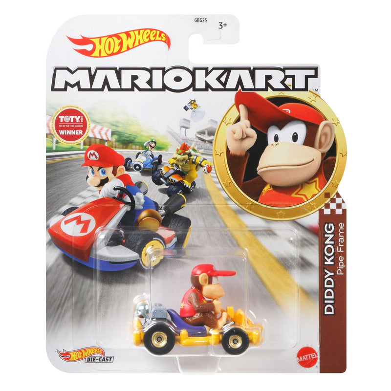 Hot Wheels Mario Kart Voertuig - Diddy Kong