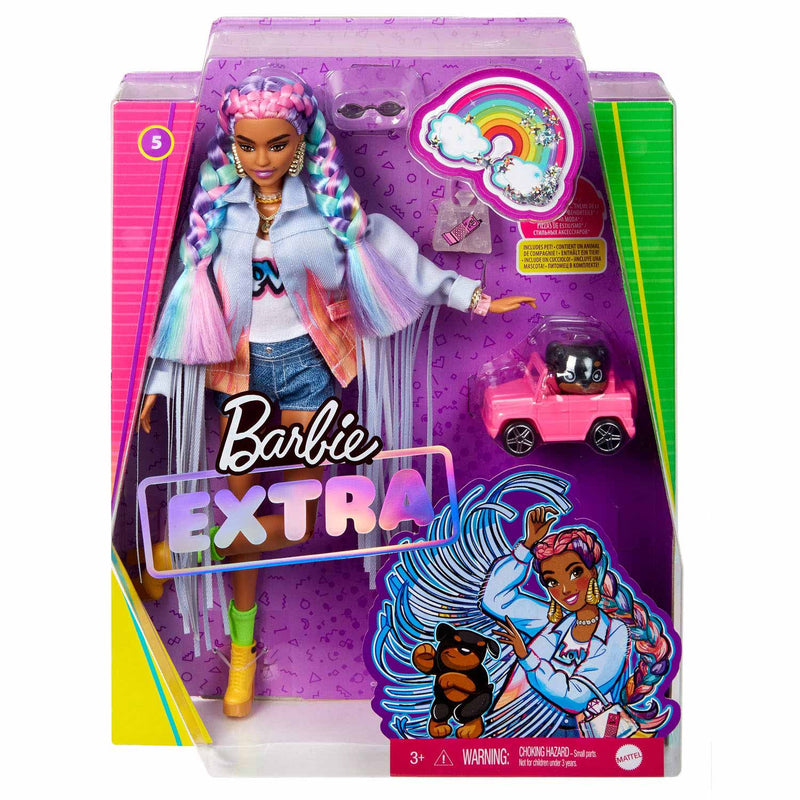Barbie Extra Rainbow Braids Pop Speelset