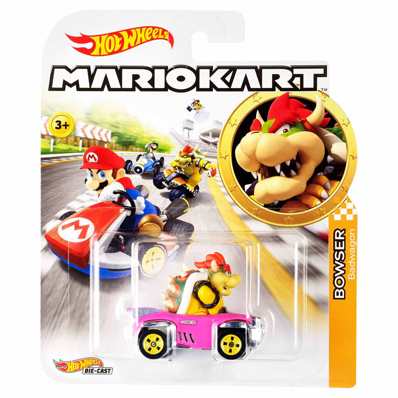 Hot Wheels Mario Kart Replica Die-cast Auto - Bowser