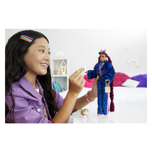 Barbie Extra Pop 17 - Blue Leopard Track Suit
