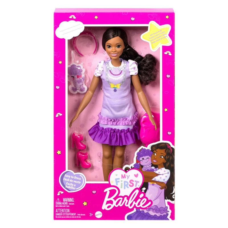 Barbie My First Barbie Pop Donker Haar met Poedel