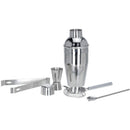 Cocktailset RVS - 5-delig - Cocktailshaker - Lepel - Klopper - Maatbeker - IJstang