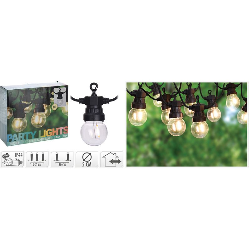 Lichtsnoer met 20 LED Filament