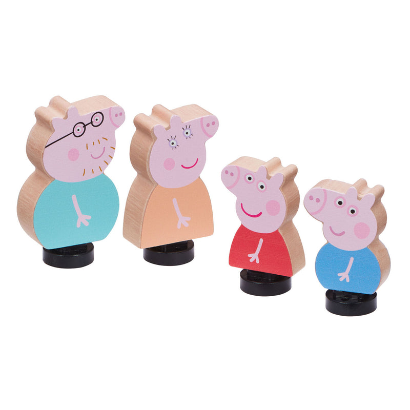 Peppa Pig Houten Familie Figuren 4 Stuks