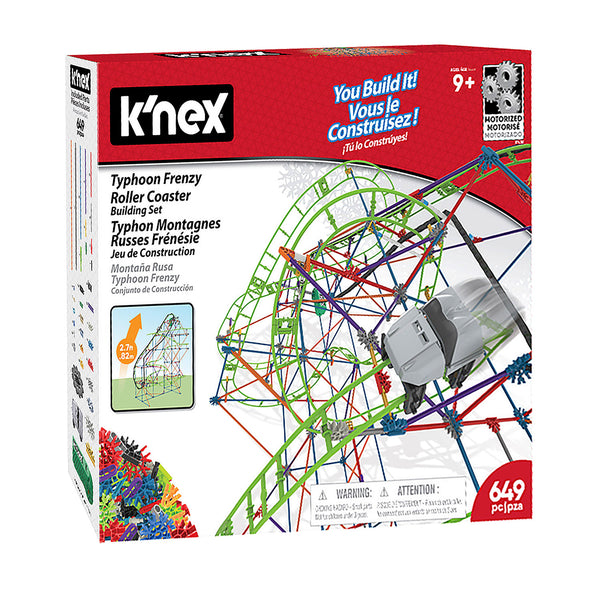 K'Nex Thrill Rides Typhoon Frenzy Roller Coaster, 649dlg.