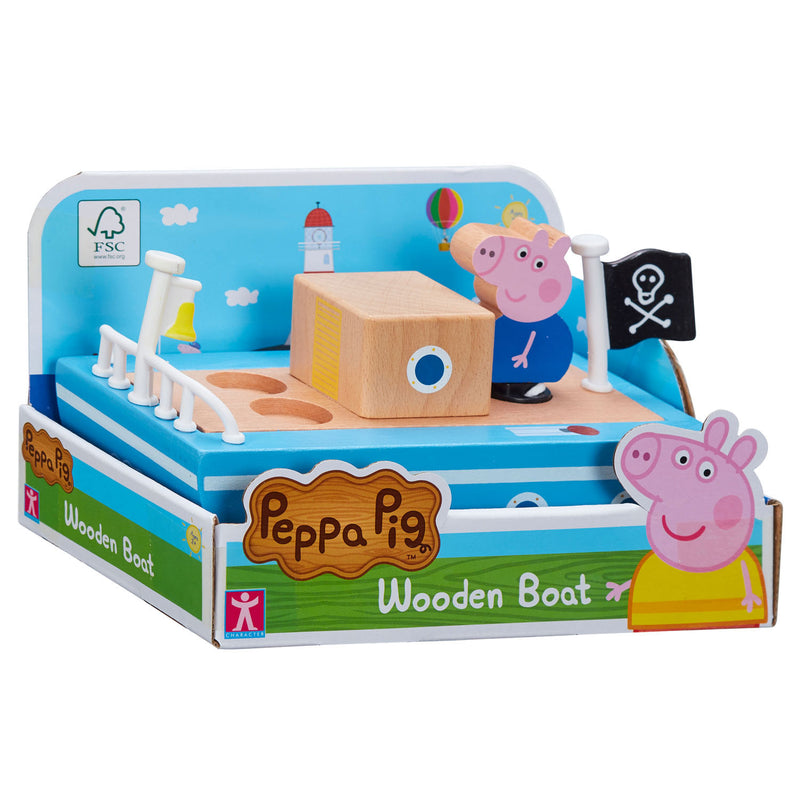 Peppa Pig Houten Boot met Figuur