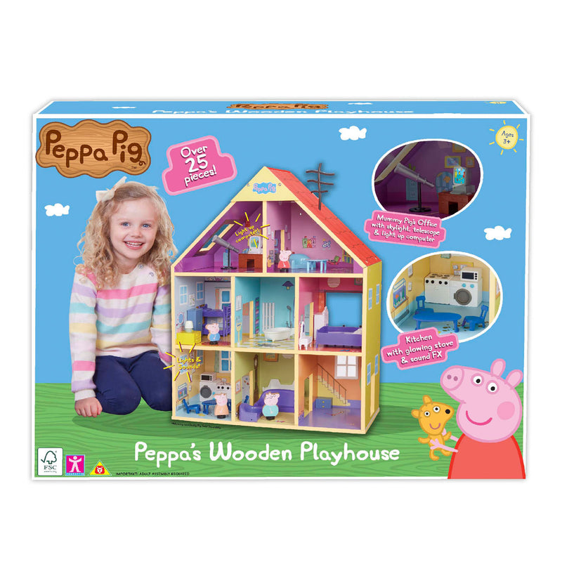 Peppa Pig Houten Speelhuis + Licht en Geluid