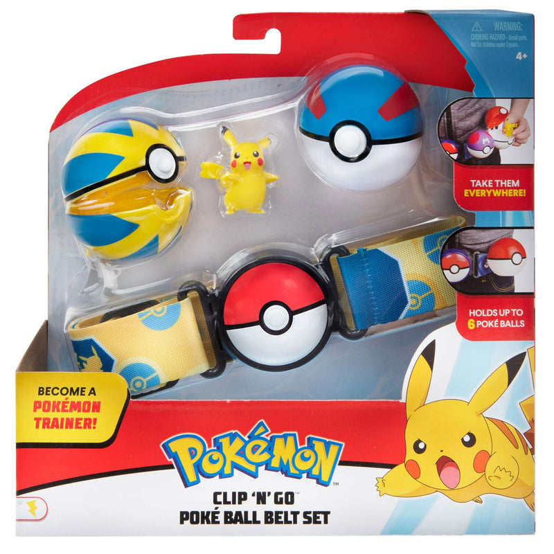 Pokémon Clip n Go Ball Belt Set Pikachu