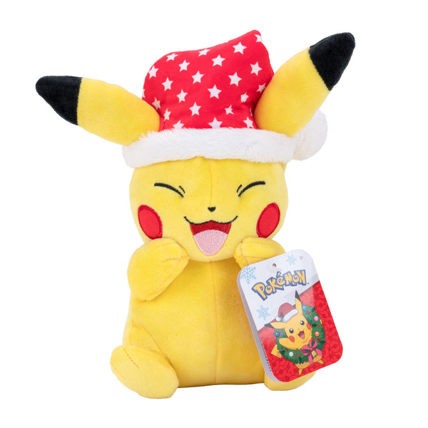 Pokémon Pluchen Knuffel Kerstmuts Pikachu, 24cm