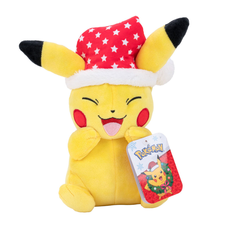 Pokémon Pluchen Knuffel Kerstmuts Pikachu, 24cm