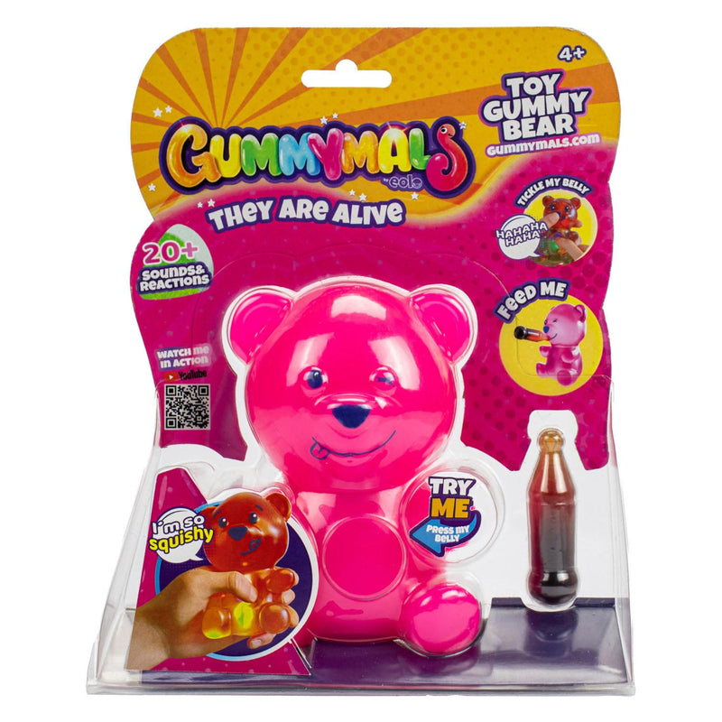 Gummymals Gummy Bear 12 cm + Licht en Geluid Roze