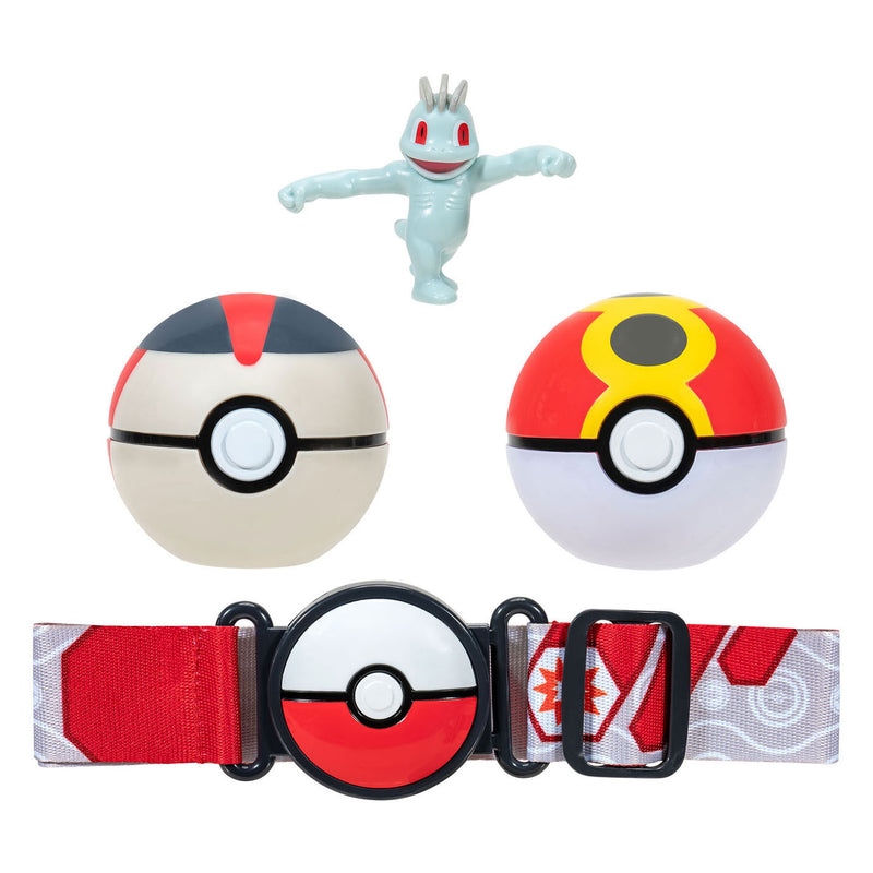 Pokemon Clip N Go Pokeball Riem Speelset - Machop