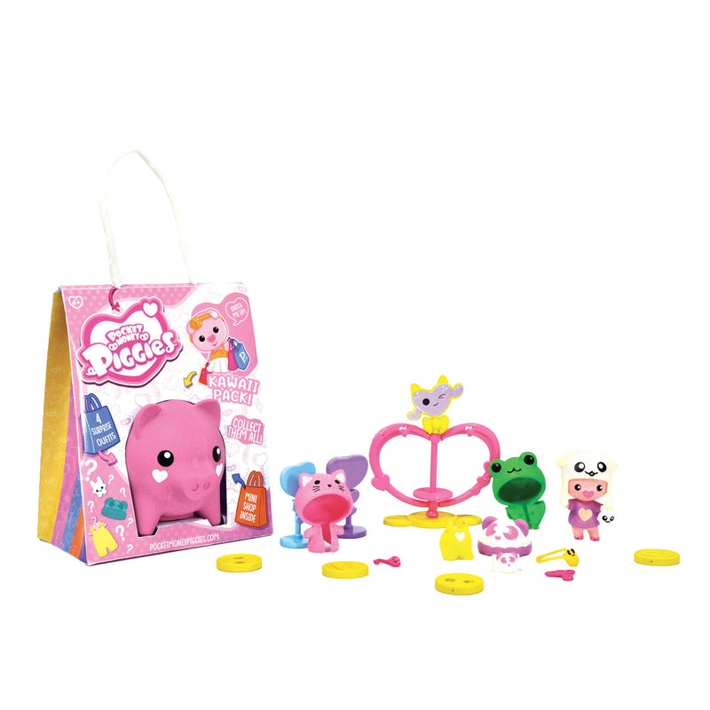 Pockey Money Piggies Speelfiguur met Spaarpot  - Kawaii Pack