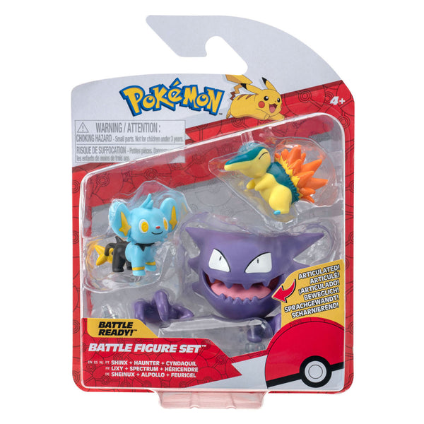 Pokémon Battle Figure Speelset - Shinx, Cyndaquil, Haunter