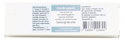 Dierendrogist Oordruppels Hond / Kat 20 ML