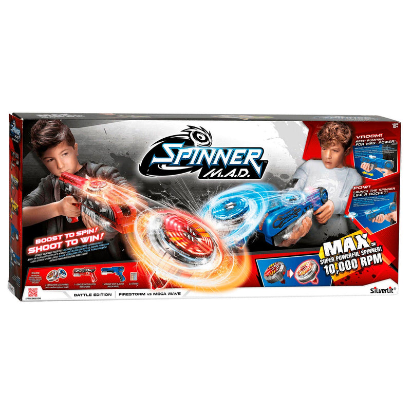Silverlit Spinner M.A.D. Firestorm vs Mega Wave