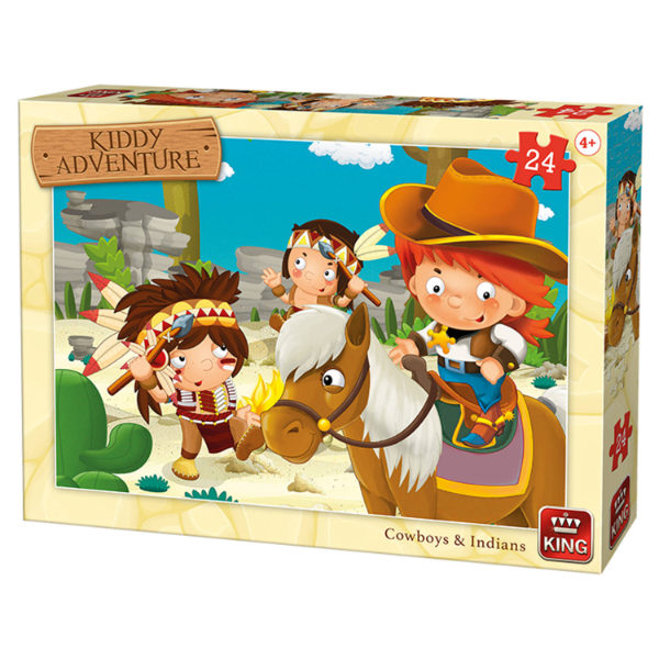 King puzzel Cowboys +Indians 24 pc 05789