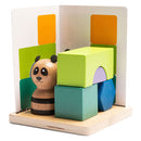 BS Toys Panda's Puzzel Hout - Vormenspel