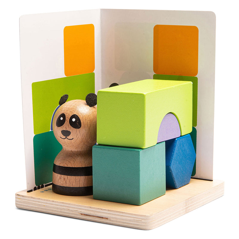 BS Toys Panda's Puzzel Hout - Vormenspel