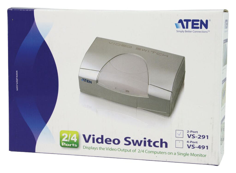 Aten VS291-AT-G 2-poorts Vga Schakelaar Zilver