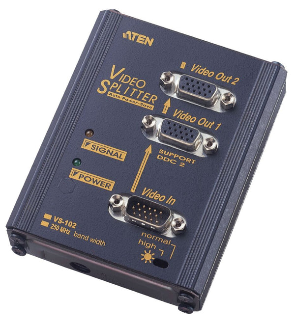 Aten VS102-AT-G 2-poorts Vga-splitter Zwart