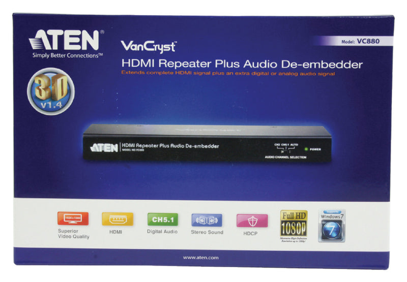 Aten At-vc880 Hdmi Videoverdeler + Audio