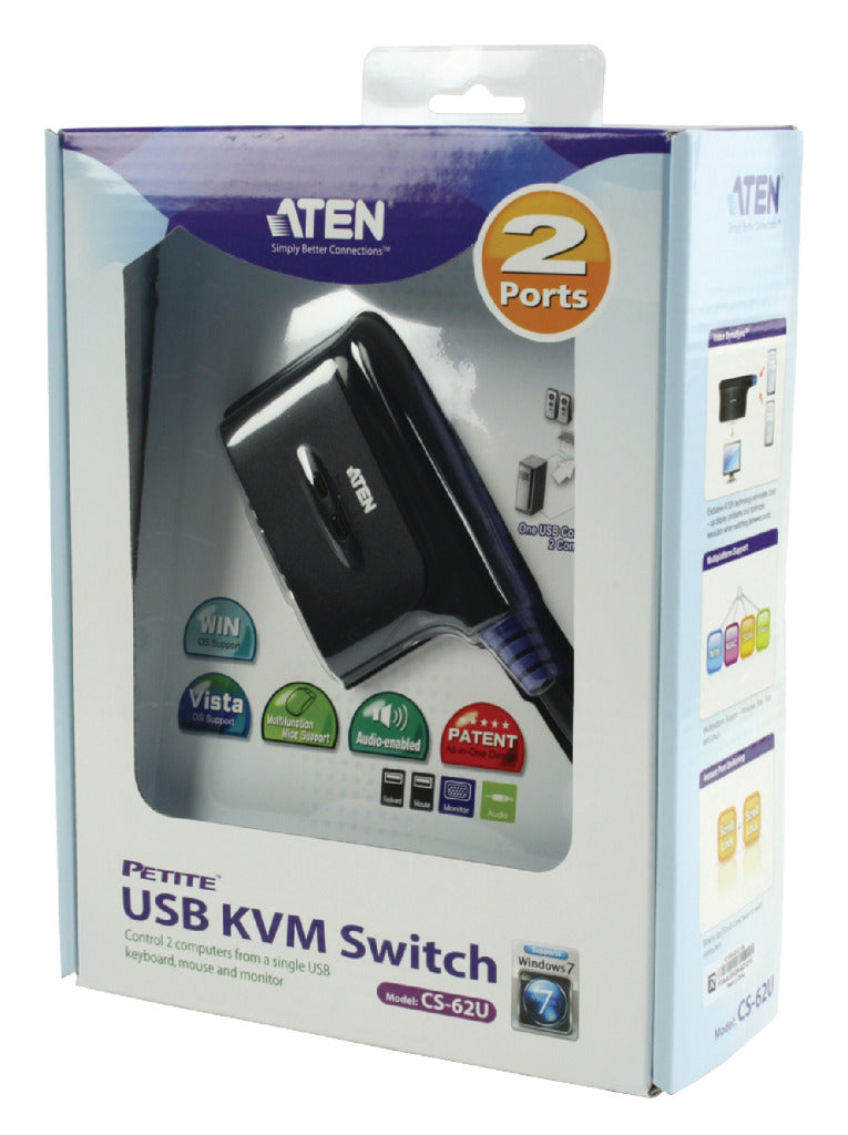 Aten At-cs62u 2-poorts Kvm Schakelaar