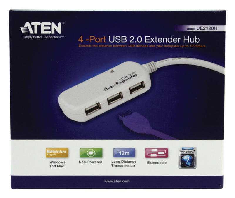 Aten At-ue2120h 4-poorts Usb 2.0 Extender Hub