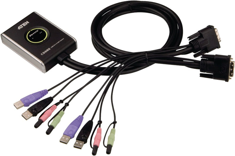Aten At-cs682 2-poorts Usb Kvm Schakelaar met Audio