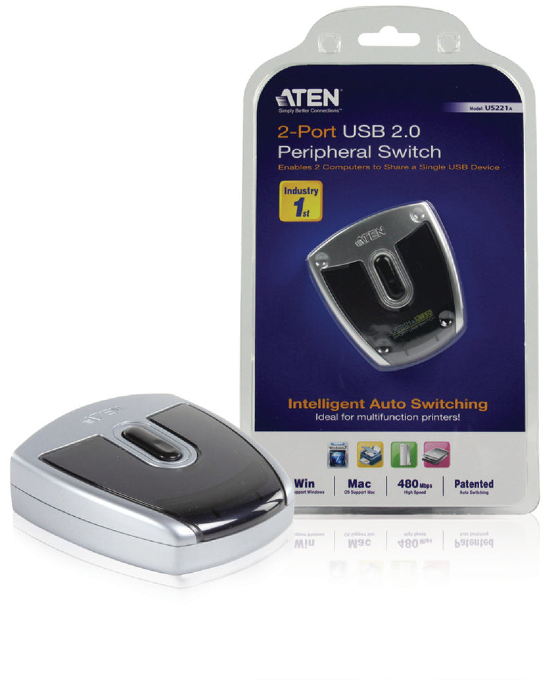 Aten AT-US221 2-poorts Usb 2.0 Peripheral Schakelaar