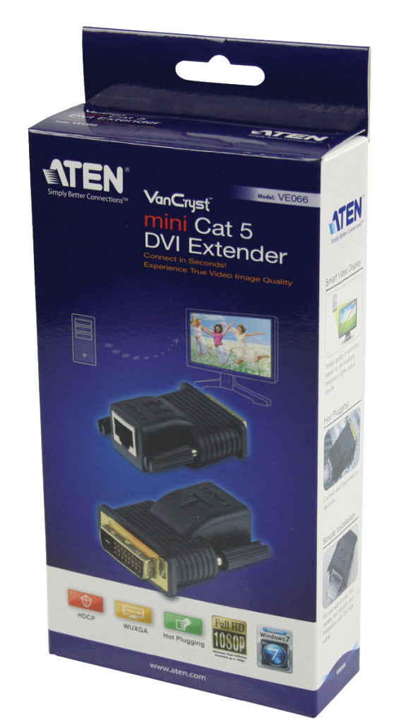Aten At-ve066 Mini Cat 5 Dvi Verlenger