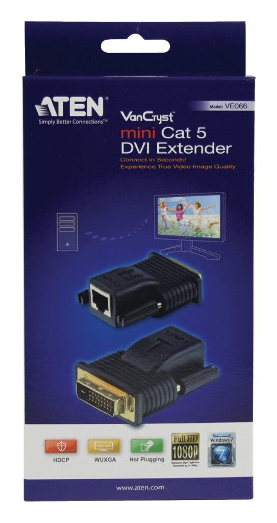 Aten At-ve066 Mini Cat 5 Dvi Verlenger