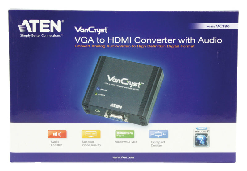 Aten At-vc180 Vga Naar Hdmi A/v Converter