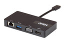 Aten UH3232-AT Usb 3.1 Adapter Usb-c Male - Usb A Female / Hdmi / Vga Female 15-pins / Rj45 (8/8) F