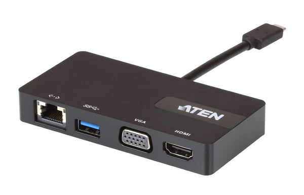 Aten UH3232-AT Usb 3.1 Adapter Usb-c Male - Usb A Female / Hdmi / Vga Female 15-pins / Rj45 (8/8) F