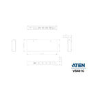 Aten VS481C-AT-G 4-poorts True 4k Hdmi Schakelaar Zwart