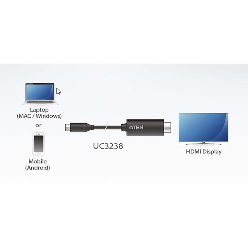 Aten UC3238-AT Usb-c Naar 4k Hdmi-converter (2,7 M)
