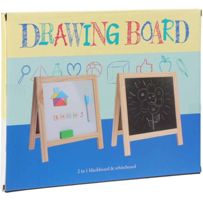 Dubbelzijdig Schoolbord - Krijt- en Whiteboard in 1