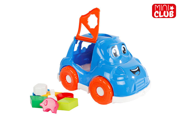 Mini Club vormenstoof auto 25,5x17x15,5cm blauw