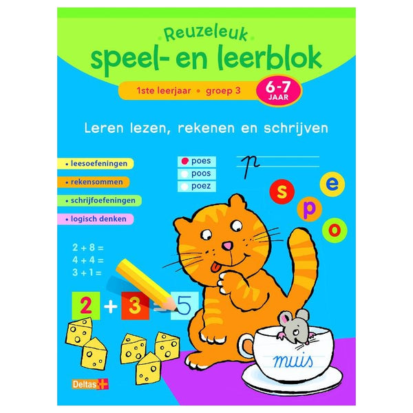 Deltas Reuzeleuk Speel- en Leerblok Leren Lezen Rekenen en Schrijven 6-7 Jaar