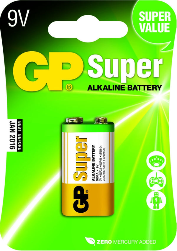 GP Batteries Gp Batterij Super Alkaline 9v A1