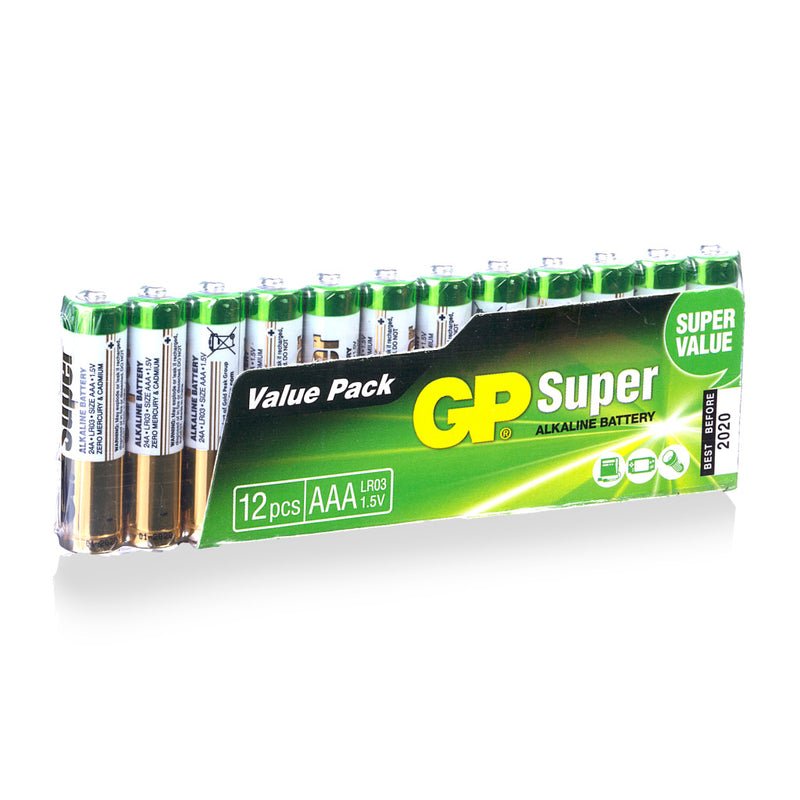 GP Batteries Alkaline AAA Micro1.5V 12stuks