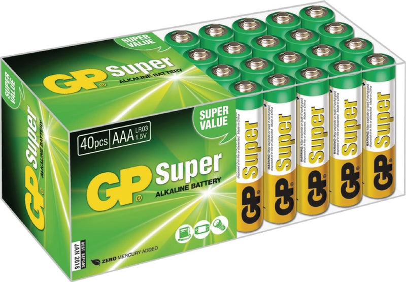 GP GP-BOX40AAA Alkaline Batterij Aaa 1.5 V Super 40-doos