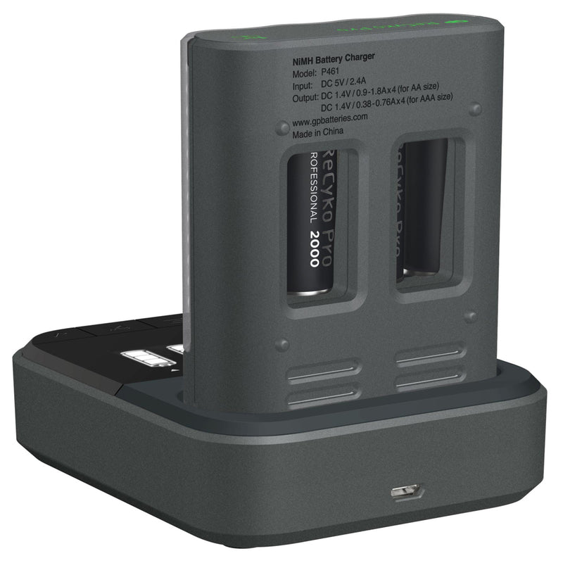 GP Recyko Pro Lader En Doc + 4 AA Batterijen 2100mah
