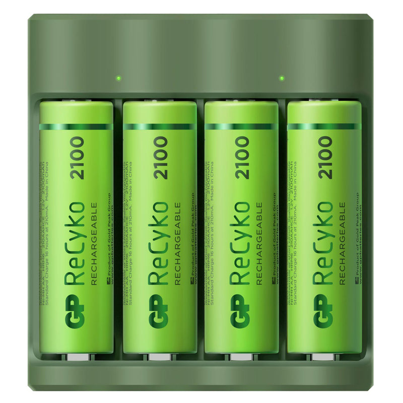 GP Recyko USB Lader + 4 AA Batterijen 2100mah