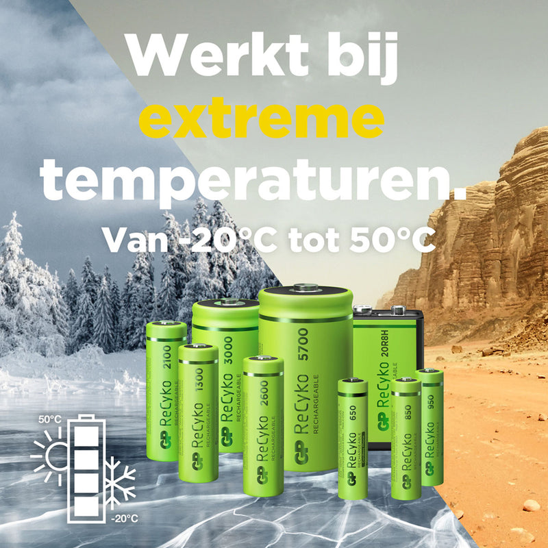 GP Recyko Gp Oplaadbaar Batterij C A2 3000mah