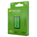 GP Recyko Gp Oplaadbaar Batterij 9v A1 200mah
